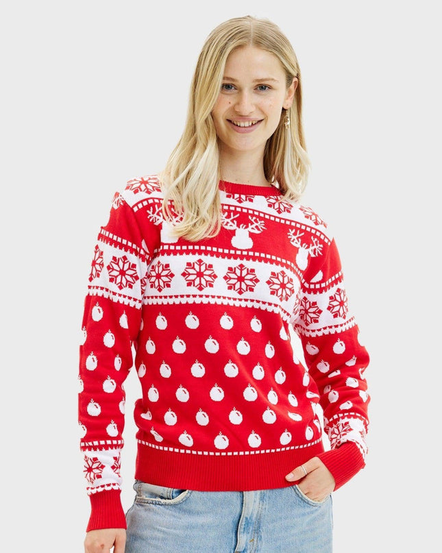 Classic Red Christmas Sweater - Women's