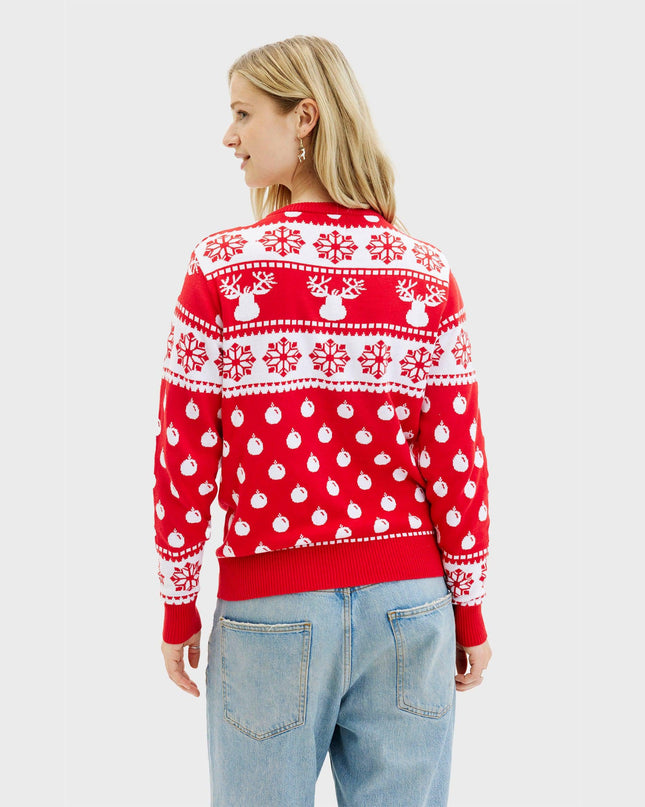 Classic Red Christmas Sweater - Women's