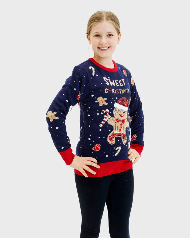 Cute Cookie Man Sweater for Kids - Light-Up Ugly Sweater