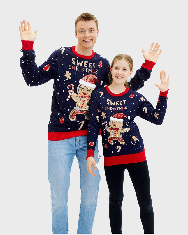 Cute Cookie Man Sweater for Kids - Light-Up Ugly Sweater