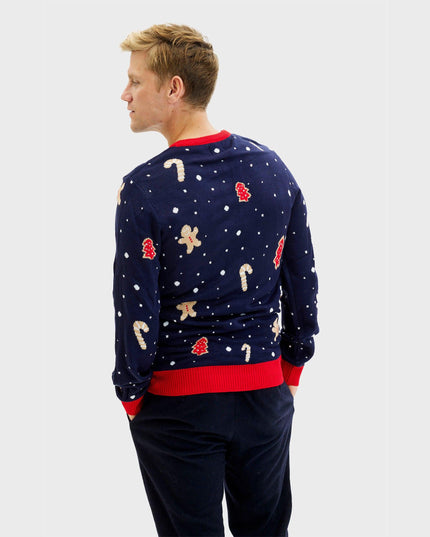 Cute Cookie Man Sweater for Men - Light-Up Ugly Sweater