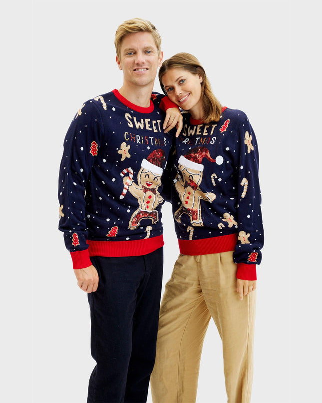 Cute Cookie Man Sweater for Men - Light-Up Ugly Sweater