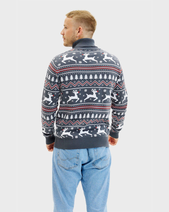 Stylish Highneck Christmas Sweater for Men
