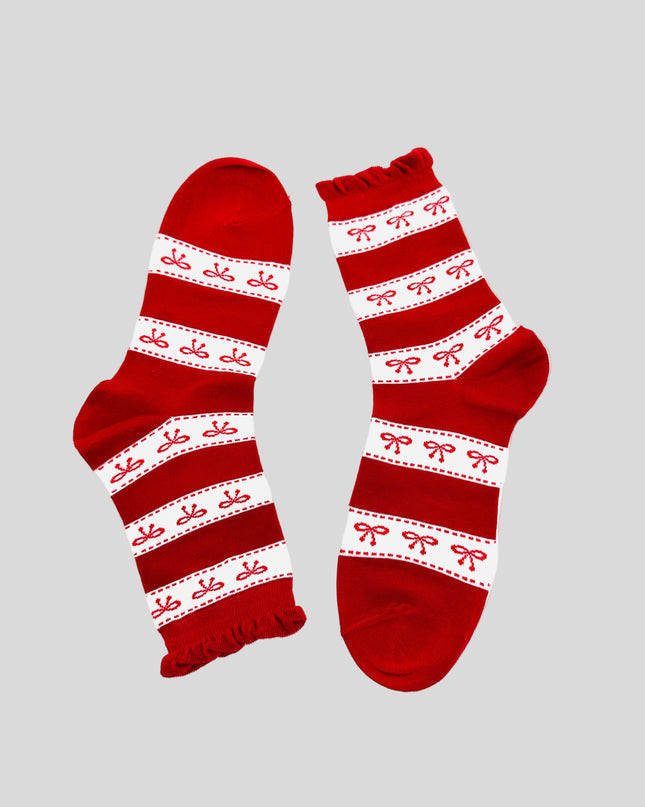 Socks - Cute Red Design I - Holiday Cheer