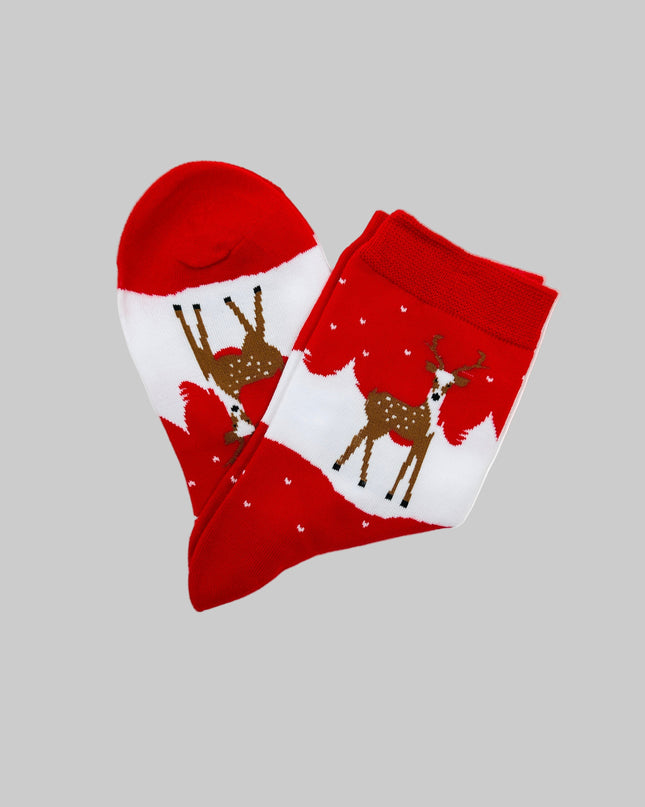 Socks - Festive Reindeer I - Holiday Cheer
