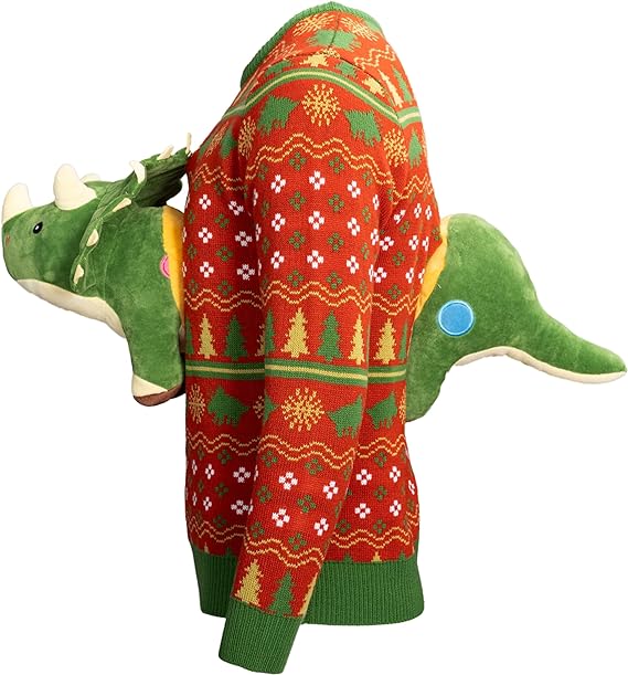 3D Triceratops Dinosaur Ugly Sweater
