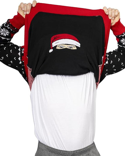 Pregúntame sobre mi disfraz de ninja suéter de Navidad