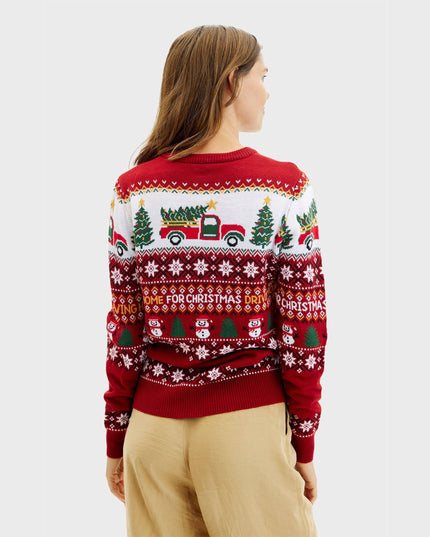 Driving Home for Christmas Sweater for Women - Trine Collection