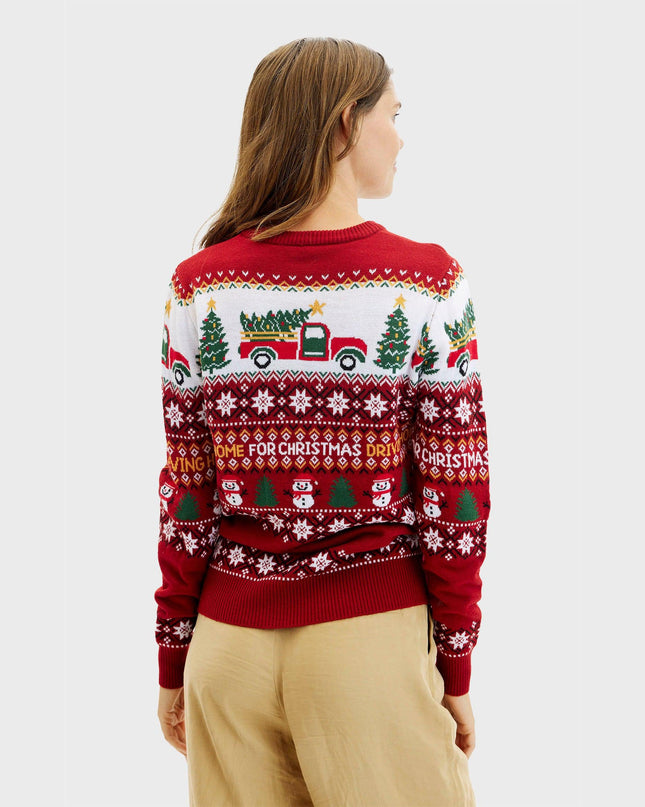 Driving Home for Christmas Sweater for Women - Trine Collection