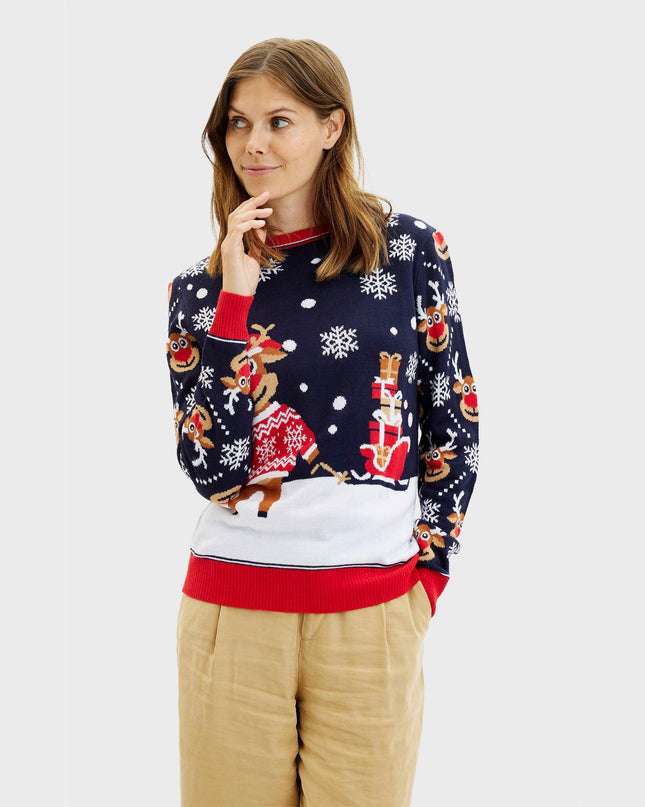 Bringing Christmas Gifts Sweater - Women