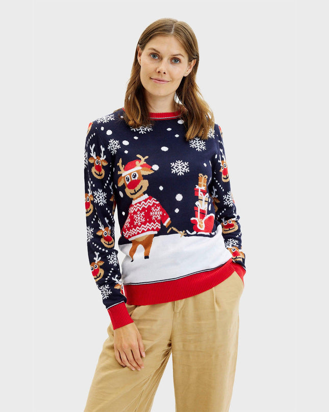 Bringing Christmas Gifts Sweater - Women
