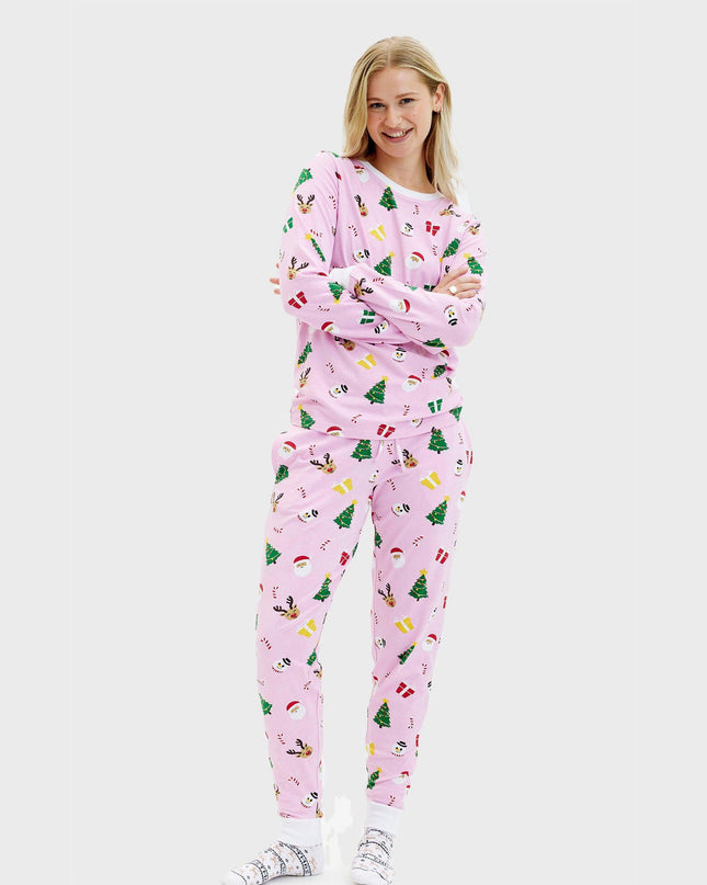 Pinkish Christmas Pajamas for Women - All-Year Comfort