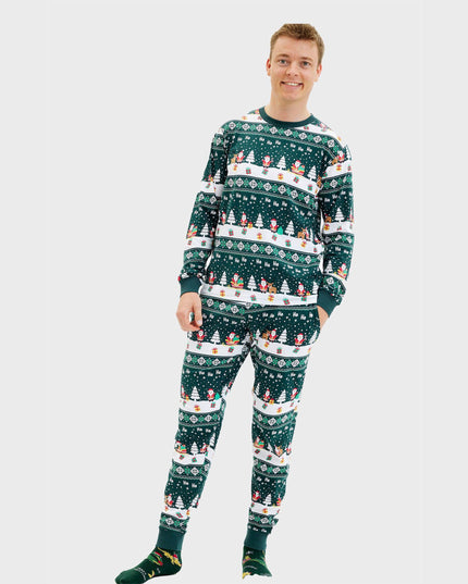 Pijamas navideños alegres para hombres