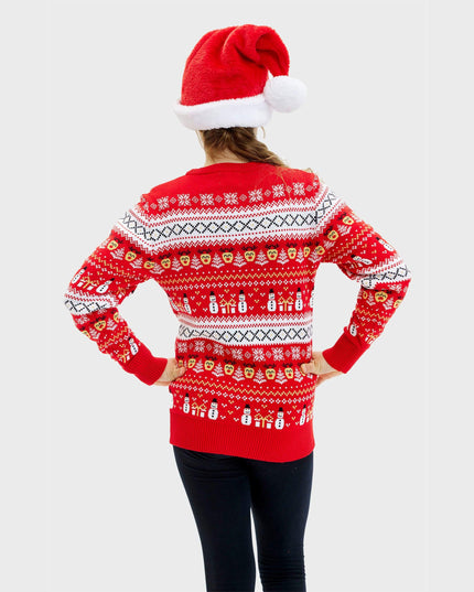 Rensdyr Stil Rød Sweater til Børn