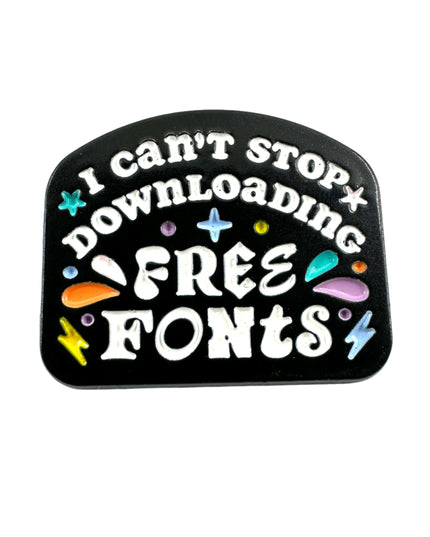 Free Fonts Pin - Creative Accessory for Design Lovers