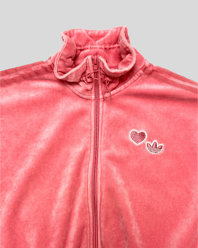 Vintage Adidas Velvet Hoodie | Festive Christmas Sweater