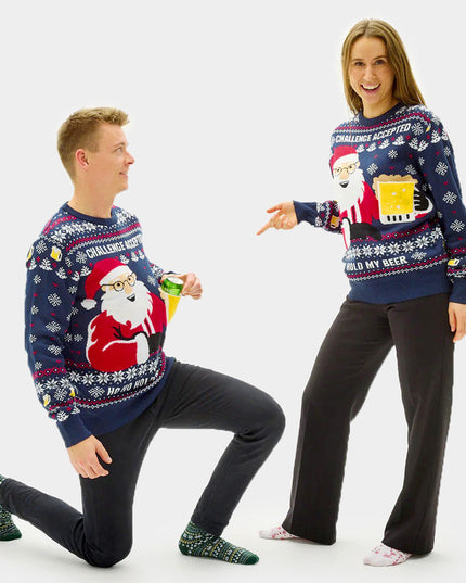 Women's 3D Beer Pocket Christmas Sweater
