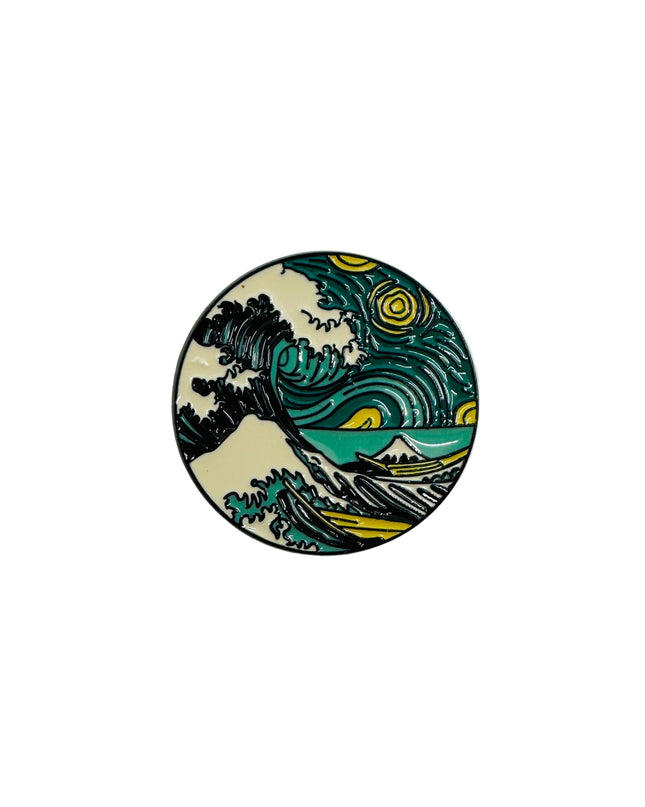 Brooch - Van Gogh Wave | Family Pajama Accessories