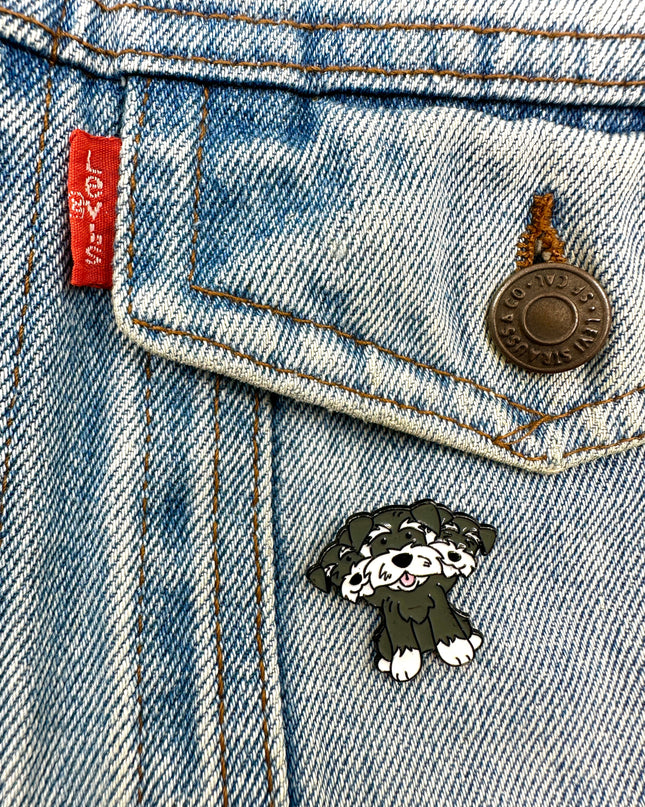 Tre-Hovedet Hund Emalje Pin Badge