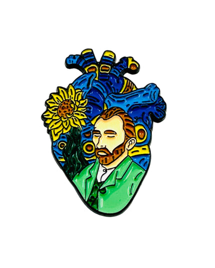 Hjerte Gogh Pin - Van Gogh inspireret kunsttilbehør