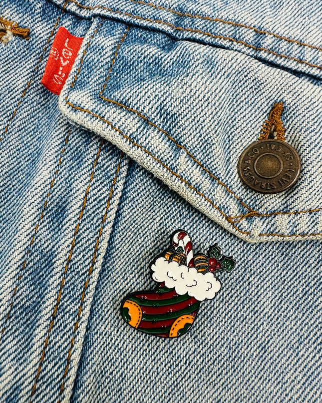 Stuffed Sock Brooch | Fun Christmas Accessory