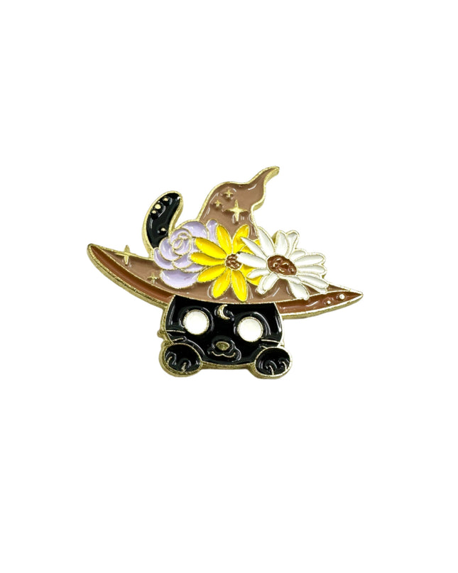 Heks Kat Emalje Pin Badge