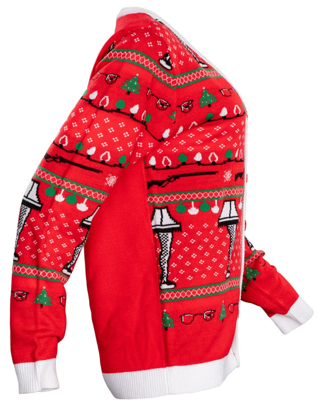 A Christmas Story Leg Lamp Button Up Cardigan