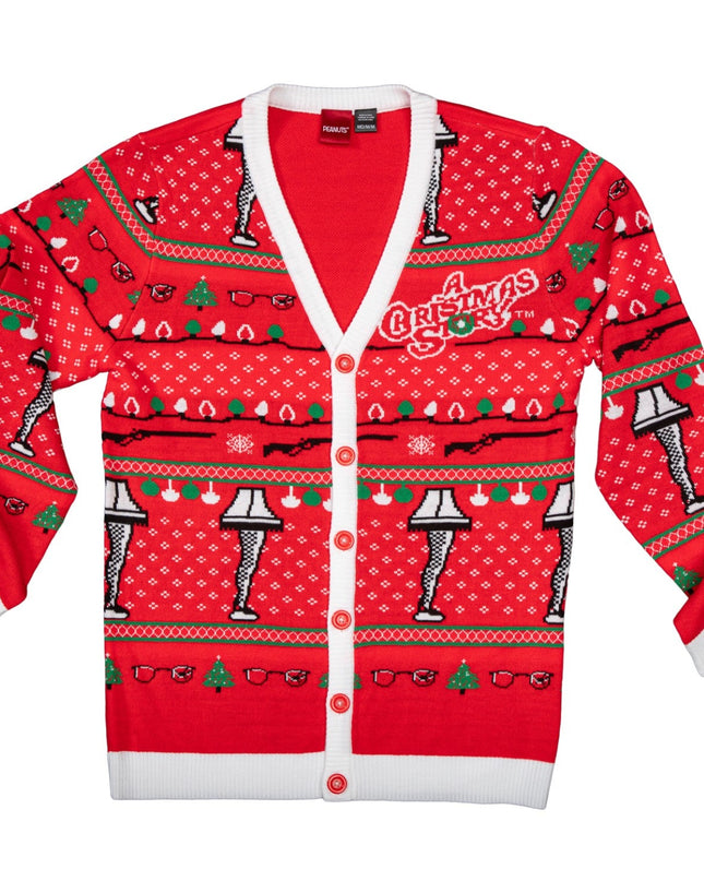 A Christmas Story Leg Lamp Button Up Cardigan
