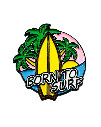 Born to Surf Pin - Ideal Accessory for Surf Lovers
