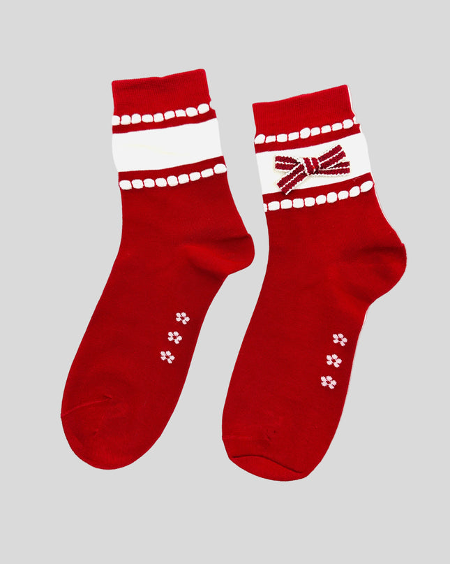 Socks - Cute Red Design II - Festive Accessory