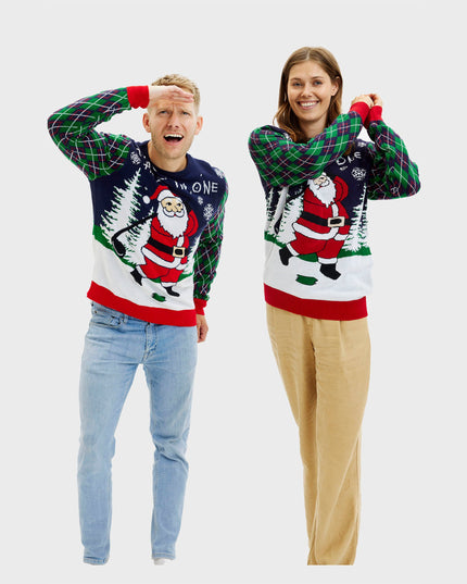 Suéter navideño feo iluminado para mujeres - Ho Ho Hole In One