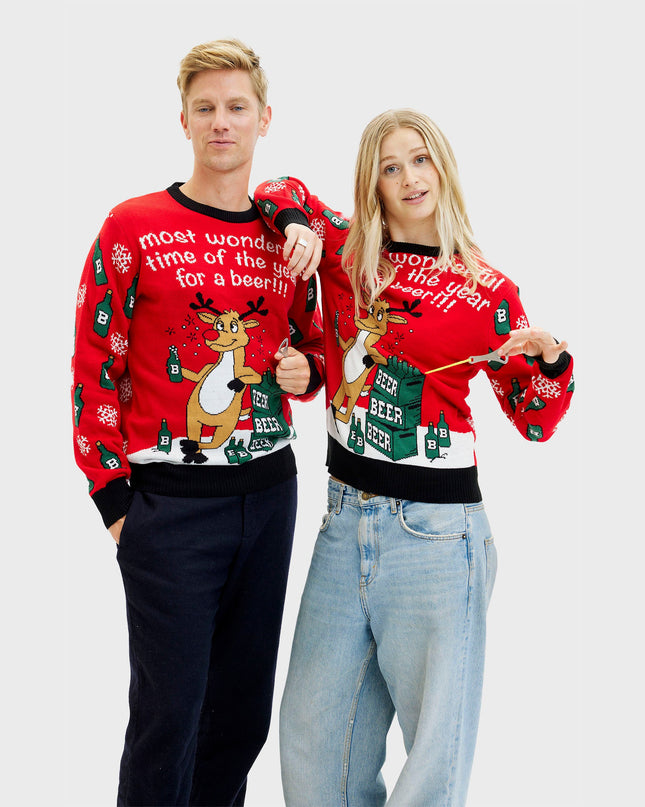 Most Wonderful Time Women's Reversible Christmas Sweater