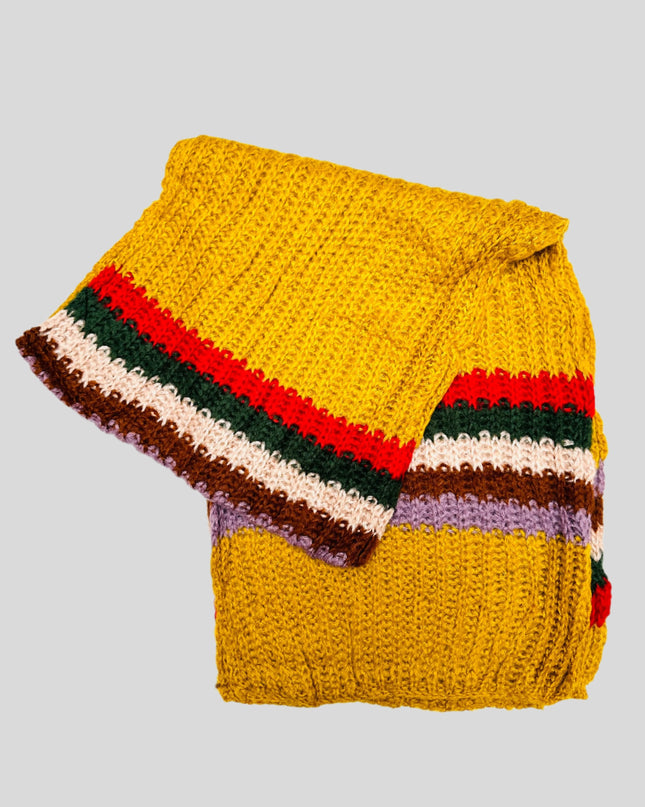 Knitted Ochre Scarf Accessories for All