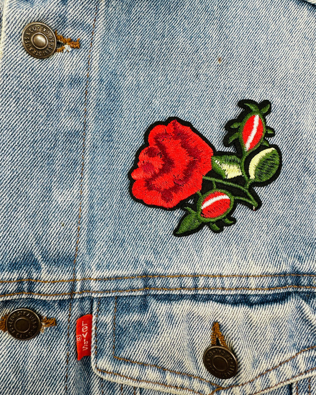 Rose Buds Iron-On Patch