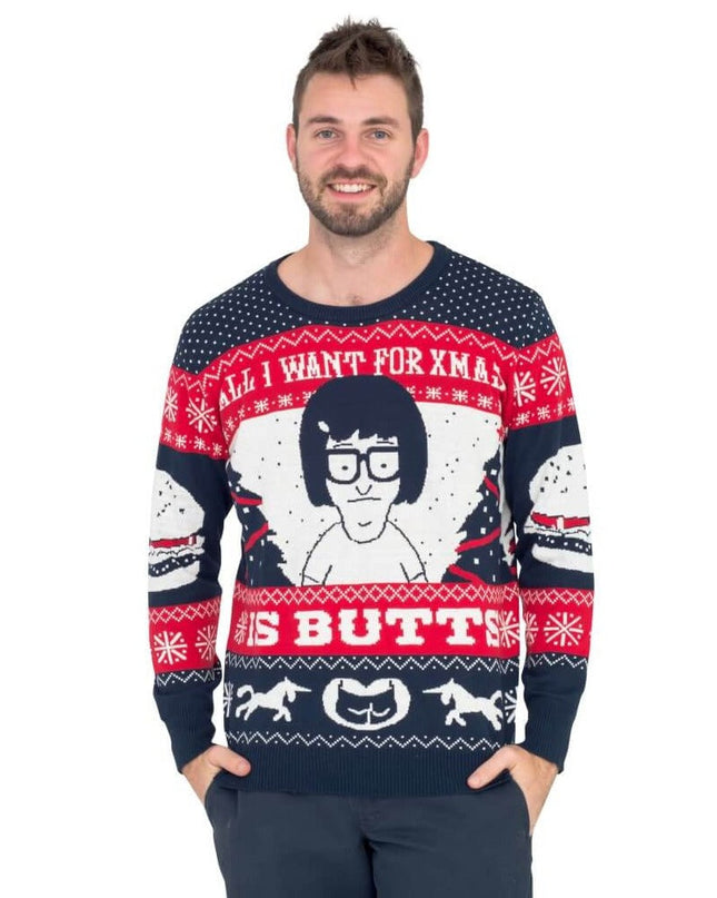 All I Want for Christmas is Butts Tina Ugly Sweater
