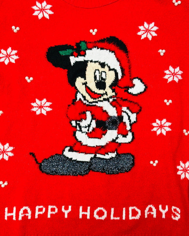 Vintage Christmas Sweater - Mickey Santa