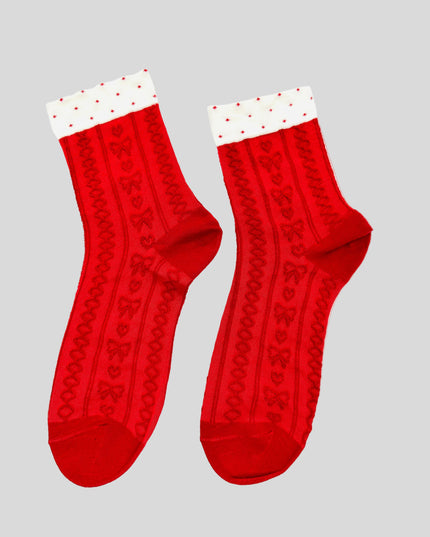 Socks - Cute Red Design IV - Festive Accessory