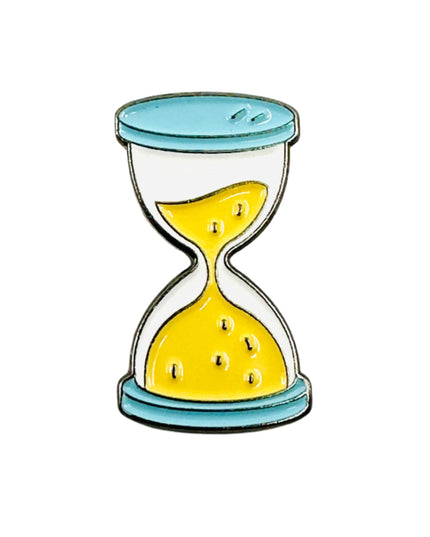 Hourglass Pin Badge