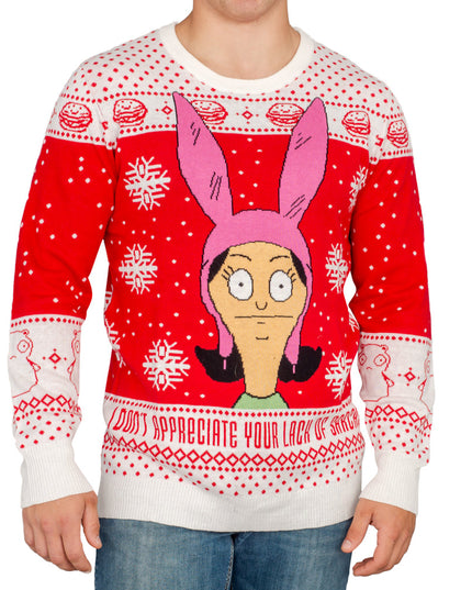 Bob's Burgers Louise Mangel på Sarkasme Grim Sweater