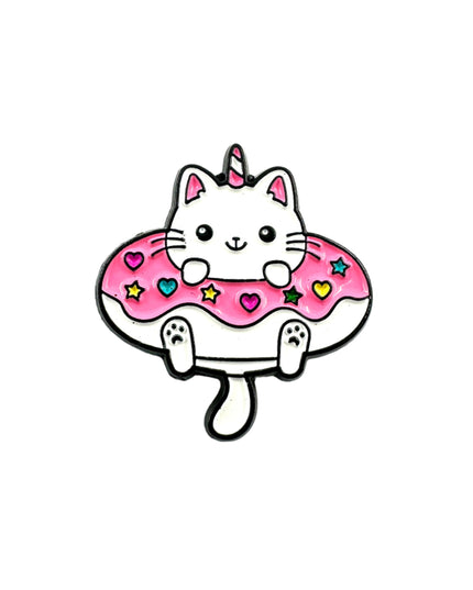 Donut Unicorn Cat Pin Badge | Tags: Accessories