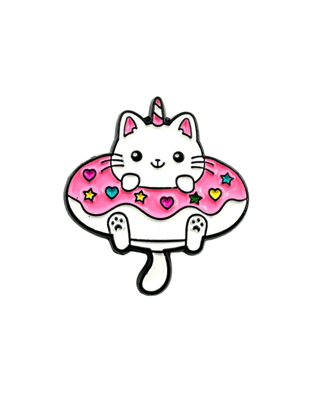 Donut enhjørning-kat emalje-nål-badge