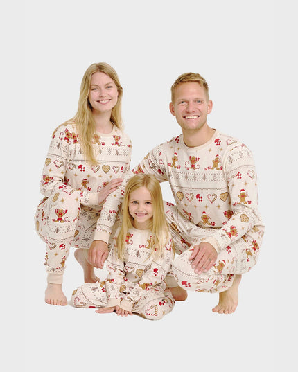 Christmas Cookie Pajamas in Beige for Kids - Family Style