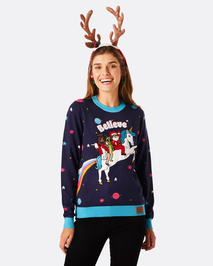Women's Believe Christmas Sweater