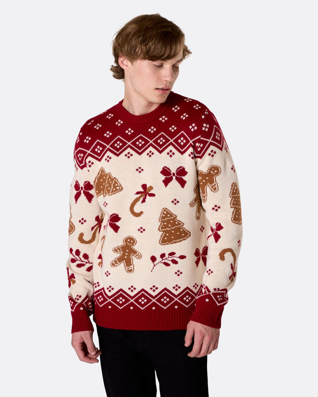 Men's Gingerbread Christmas Sweater for Holiday Fun