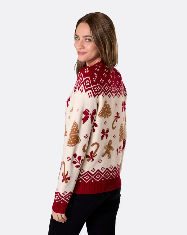Women's Gingerbread Christmas Sweater for Festive Warmth