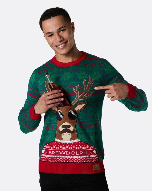 Men's Brewdolph Christmas Sweater for Holiday Fun