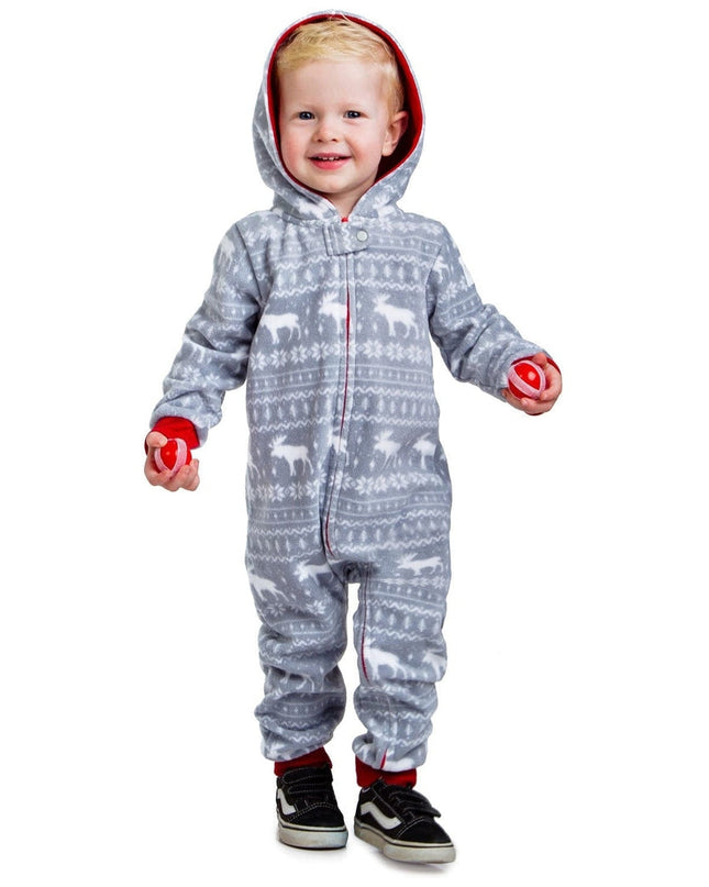 Baby / Toddler Grey Moose Jumpsuit