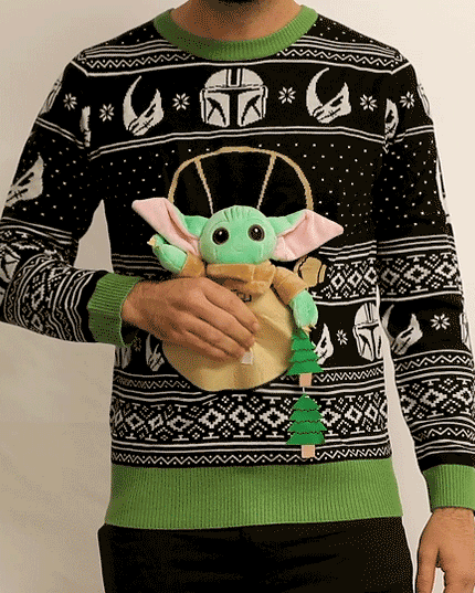 Suéter Navideño de Mujeres Star Wars Baby Yoda