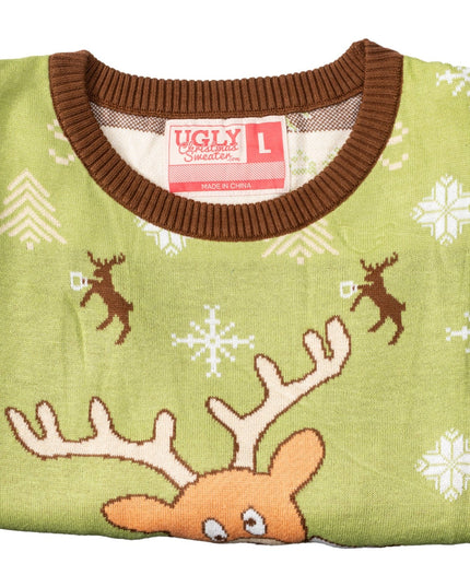 Blitzen Drunk Funny Adult Ugly Christmas Sweater