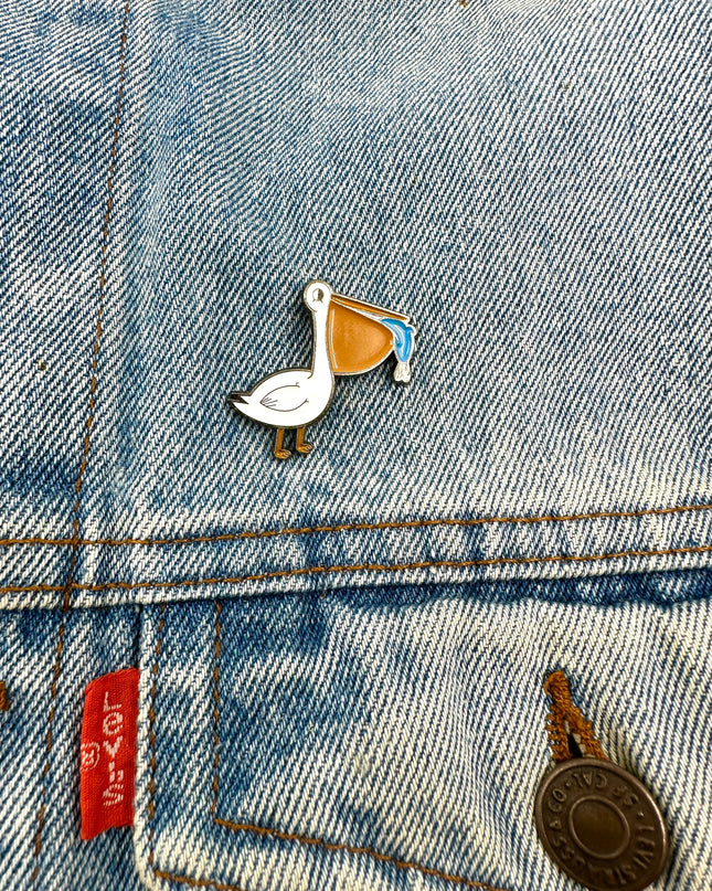 Pelikan emalje-nål-badge